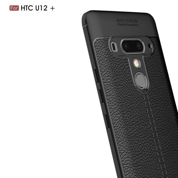 Чехол-накладка Litchi Grain для HTC U12+ (черный) Чехол-накладка Litchi Grain для HTC U12+ (черный)