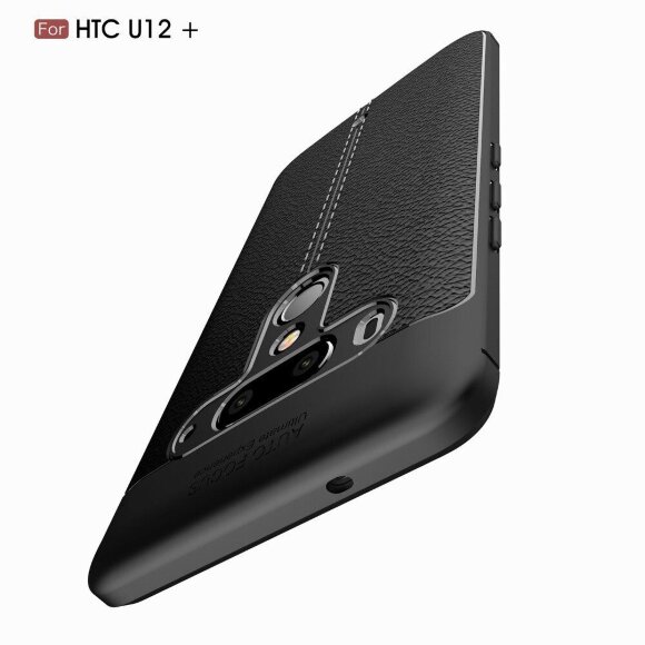 Чехол-накладка Litchi Grain для HTC U12+ (черный) Чехол-накладка Litchi Grain для HTC U12+ (черный)