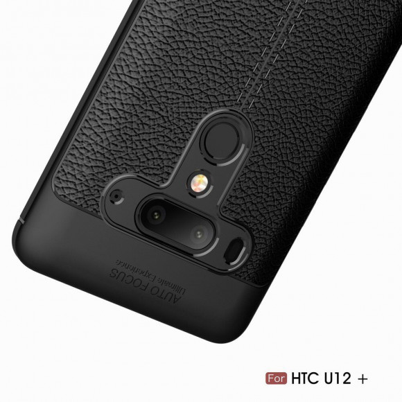Чехол-накладка Litchi Grain для HTC U12+ (черный) Чехол-накладка Litchi Grain для HTC U12+ (черный)
