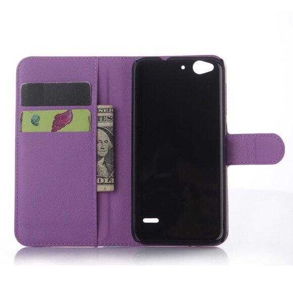 Чехол с визитницей для ZTE Blade S6 (фиолетовый)