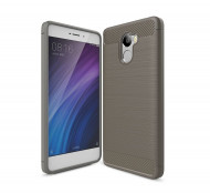 Чехол-накладка Carbon Fibre для Xiaomi Redmi 4 (серый)