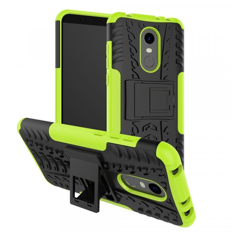 Чехол Hybrid Armor для Xiaomi Redmi 5 Plus (черный + зеленый)