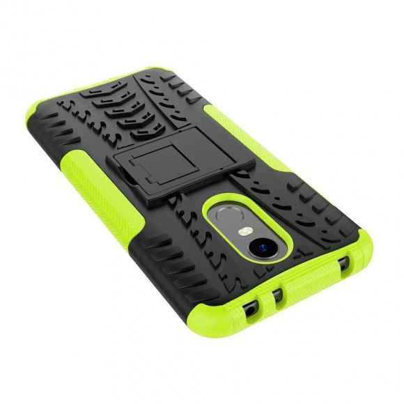 Чехол Hybrid Armor для Xiaomi Redmi 5 Plus (черный + зеленый)