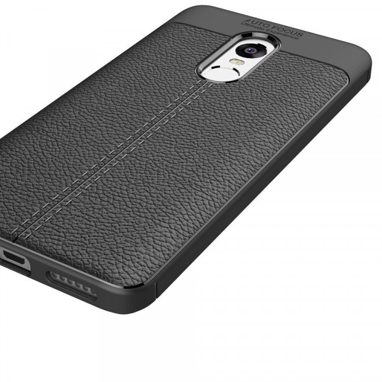 Чехол-накладка Litchi Grain для Xiaomi Redmi Note 4X / Note 4 (черный)