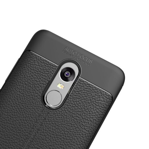 Чехол-накладка Litchi Grain для Xiaomi Redmi Note 4X / Note 4 (черный)