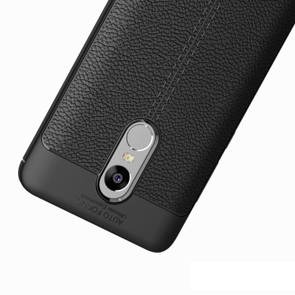 Чехол-накладка Litchi Grain для Xiaomi Redmi Note 4X / Note 4 (черный)