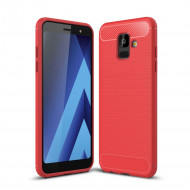 Чехол-накладка Carbon Fibre для Samsung Galaxy A6 (красный) Чехол-накладка Carbon Fibre для Samsung Galaxy A6 (красный)