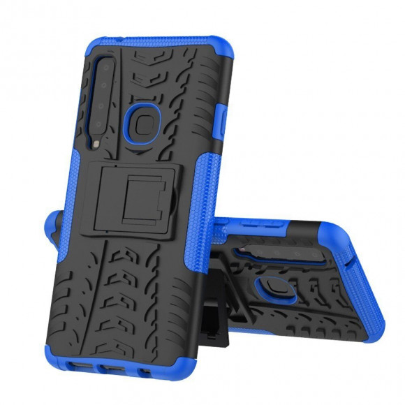 Чехол Hybrid Armor для Samsung Galaxy A9 (2018) (черный + голубой) Чехол Hybrid Armor для Samsung Galaxy A9 (2018) (черный + голубой)