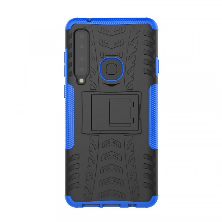 Чехол Hybrid Armor для Samsung Galaxy A9 (2018) (черный + голубой)