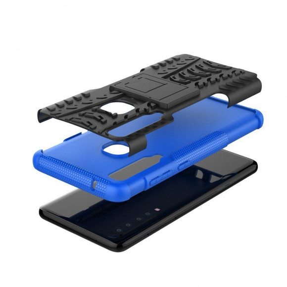 Чехол Hybrid Armor для Samsung Galaxy A9 (2018) (черный + голубой) Чехол Hybrid Armor для Samsung Galaxy A9 (2018) (черный + голубой)