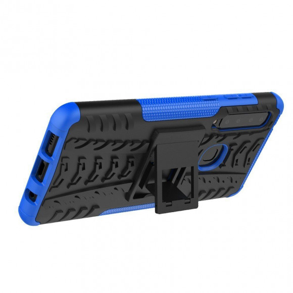 Чехол Hybrid Armor для Samsung Galaxy A9 (2018) (черный + голубой) Чехол Hybrid Armor для Samsung Galaxy A9 (2018) (черный + голубой)