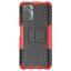 Чехол Hybrid Armor для Xiaomi Redmi Note 10 / Redmi Note 10S / Poco M5S (черный + красный)