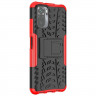 Чехол Hybrid Armor для Xiaomi Redmi Note 10 / Redmi Note 10S / Poco M5S (черный + красный)