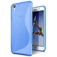 Нескользящий чехол для Huawei Y6 II (голубой) Нескользящий чехол для Huawei Y6 II (голубой)