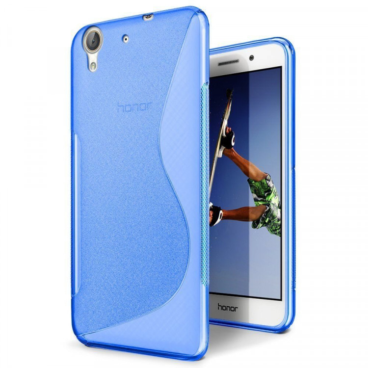 Нескользящий чехол для Huawei Y6 II (голубой)