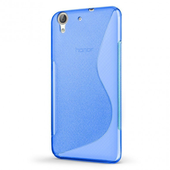 Нескользящий чехол для Huawei Y6 II (голубой) Нескользящий чехол для Huawei Y6 II (голубой)
