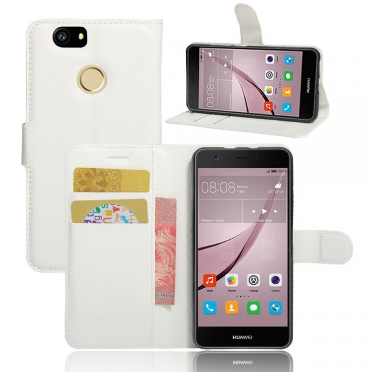 Чехол с визитницей для Huawei Nova (белый)