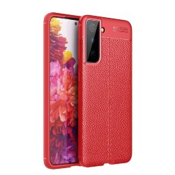 Чехол-накладка Litchi Grain для Samsung Galaxy S21 (красный)