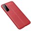Чехол-накладка Litchi Grain для Samsung Galaxy S21 (красный)