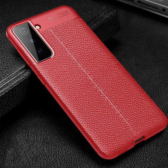 Чехол-накладка Litchi Grain для Samsung Galaxy S21 (красный) Чехол-накладка Litchi Grain для Samsung Galaxy S21 (красный)
