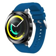 Силиконовый ремешок для Samsung Gear Sport / Gear S2 Classic / Galaxy Watch 42мм / Watch Active / Watch 3 (41мм) / Watch4 (синий) Силиконовый ремешок для Samsung Gear Sport / Gear S2 Classic / Galaxy Watch 42мм / Watch Active / Watch 3 (41мм) / Watch4 (синий)