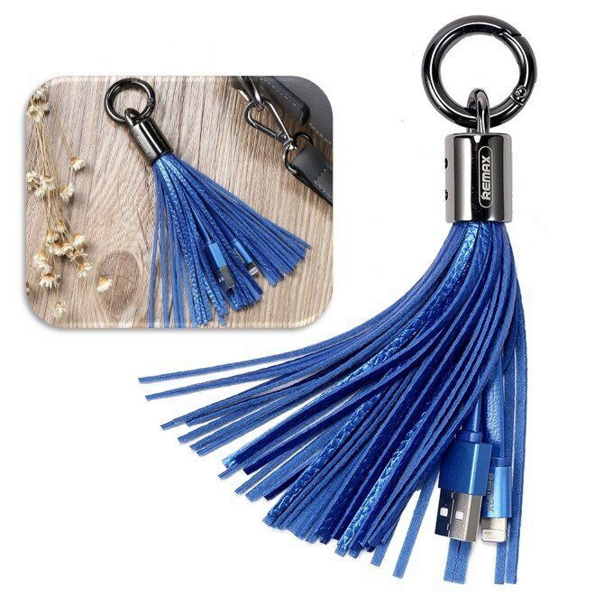 Брелок Remax Tassels Ring Lighting для iPhone / iPad / iPod Touch (голубой)