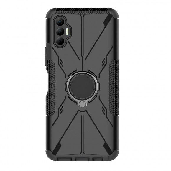 Чехол Armor Shockproof Ring Holder для Tecno Spark 8P (черный) Чехол Armor Shockproof Ring Holder для Tecno Spark 8P (черный)
