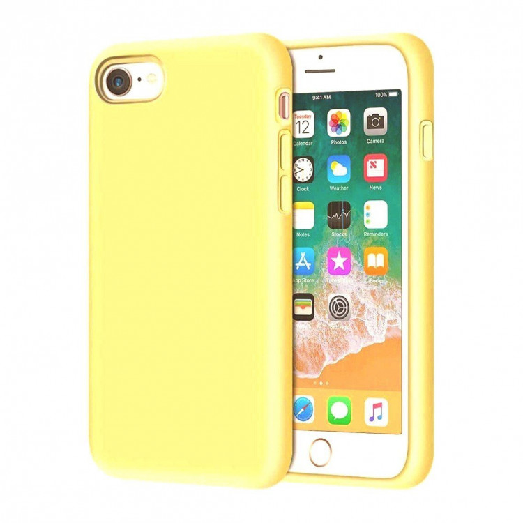 Силиконовый чехол Mobile Shell для iPhone 8 / iPhone 7 / iPhone SE (2020) / iPhone SE (2022) (желтый)