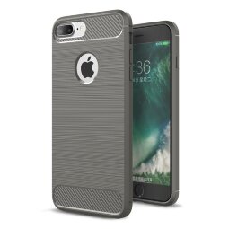 Чехол - накладка Carbon Fibre для iPhone 7 Plus / iPhone 8 Plus (серый)