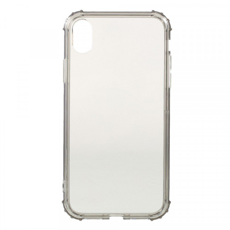 Силиконовый чехол с усиленными бортиками для iPhone XR (черный)