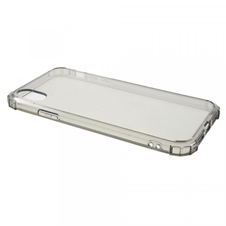 Силиконовый чехол с усиленными бортиками для iPhone XR (черный)