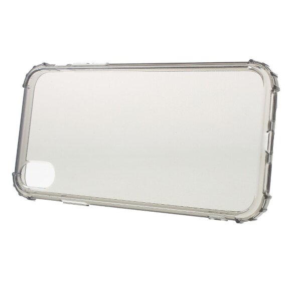 Силиконовый чехол с усиленными бортиками для iPhone XR (черный)