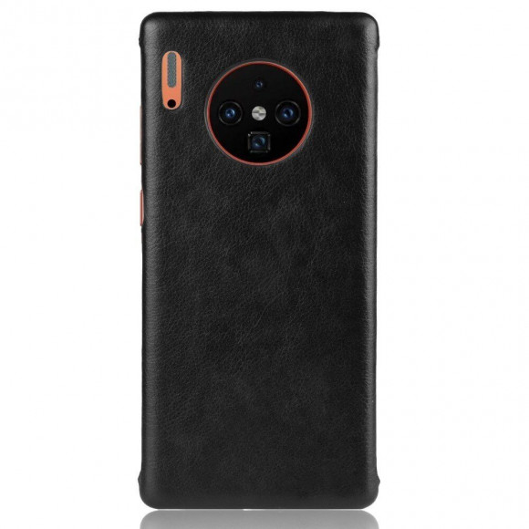 Кожаная накладка-чехол для Huawei Mate 30 Pro (черный)