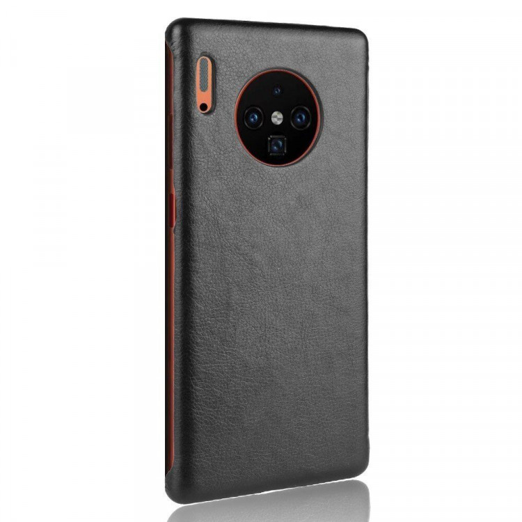 Кожаная накладка-чехол для Huawei Mate 30 Pro (черный)