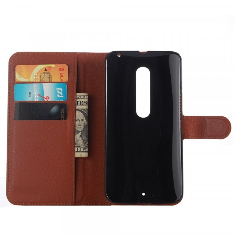 Чехол с визитницей для Motorola Moto X Style (коричневый)