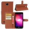 Чехол с визитницей для LG X Power 2 M320  (коричневый)