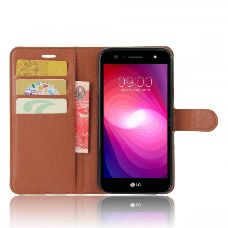 Чехол с визитницей для LG X Power 2 M320  (коричневый)