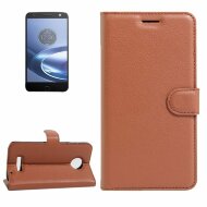 Чехол с визитницей для Motorola Moto Z Force (коричневый) Чехол с визитницей для Motorola Moto Z Force (коричневый)