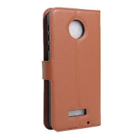 Чехол с визитницей для Motorola Moto Z Force (коричневый)