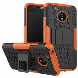 Чехол Hybrid Armor для Motorola Moto G5 (черный + оранжевый)