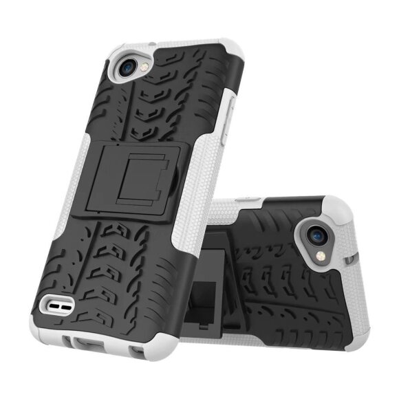 Чехол Hybrid Armor для LG Q6 / LG Q6a / LG Q6+ (черный + белый) Чехол Hybrid Armor для LG Q6 / LG Q6a / LG Q6+ (черный + белый)