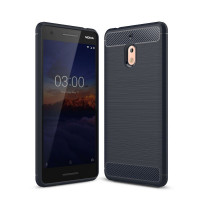 Чехол-накладка Carbon Fibre для Nokia 2.1 (темно-синий)