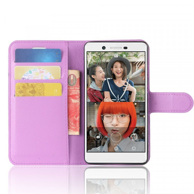 Чехол с визитницей для Nokia 7 (фиолетовый)