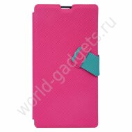Тонкий горизонтальный чехол для Sony Xperia Z1 / L39h (малиновый)