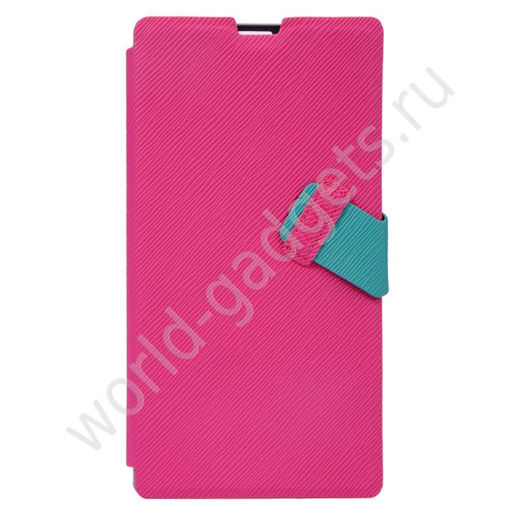 Тонкий горизонтальный чехол для Sony Xperia Z1 / L39h (малиновый)