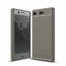Чехол-накладка Carbon Fibre для Sony Xperia XZ1 Compact (серый)