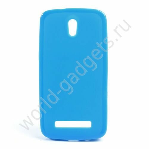 Мягкий пластиковый чехол для HTC Desire 500 (голубой)