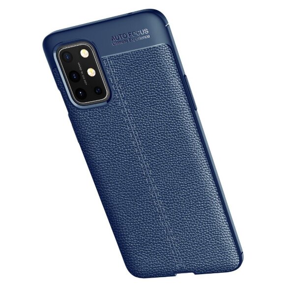 Чехол-накладка Litchi Grain для OnePlus 8T (темно-синий) Чехол-накладка Litchi Grain для OnePlus 8T (темно-синий)