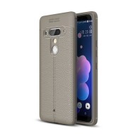 Чехол-накладка Litchi Grain для HTC U12+ (серый)