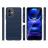 Чехол-накладка Carbon Fibre для Xiaomi Redmi Note 12, POCO X5 5G (темно-синий)